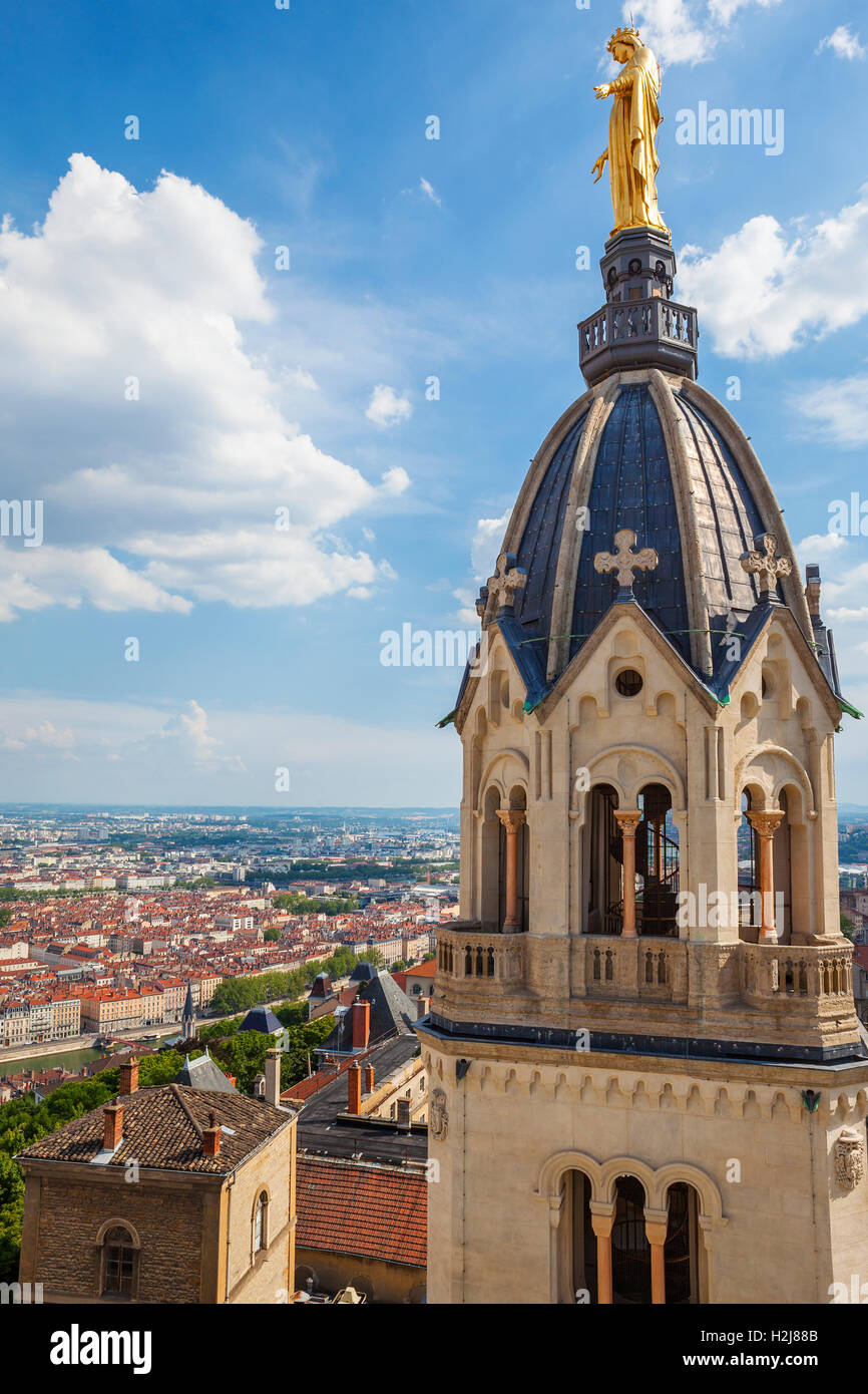 from the top of Notre Dame de Fourviere basilica Stock Photo