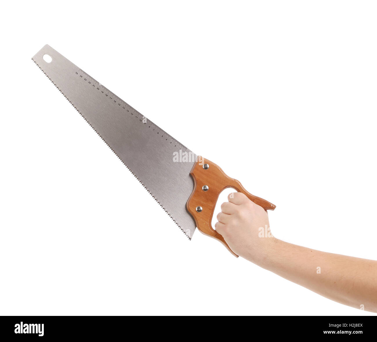 Wood hand saw Stock Photo Alamy