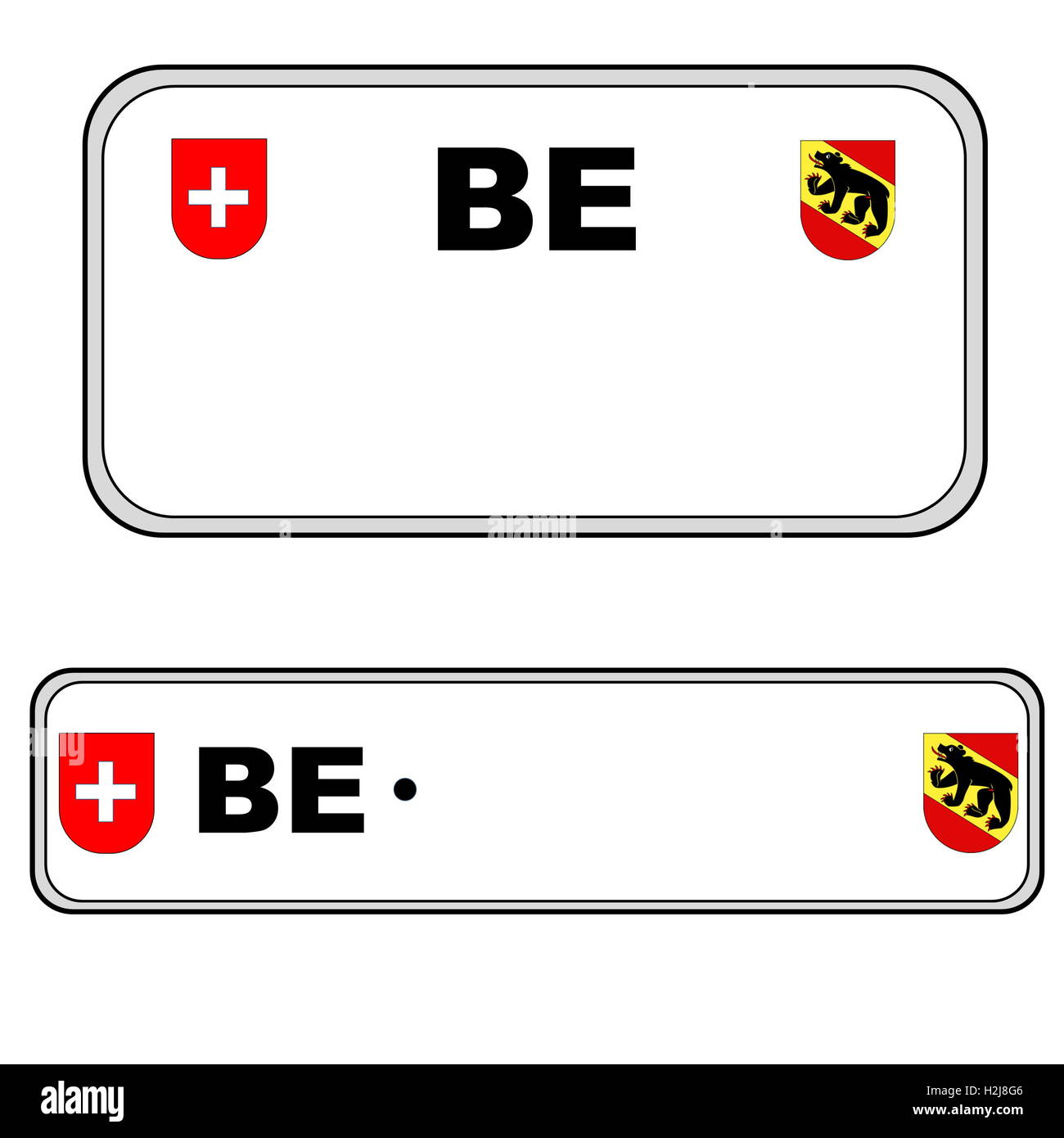 Bernese plate number, Switzerland Stock Photo
