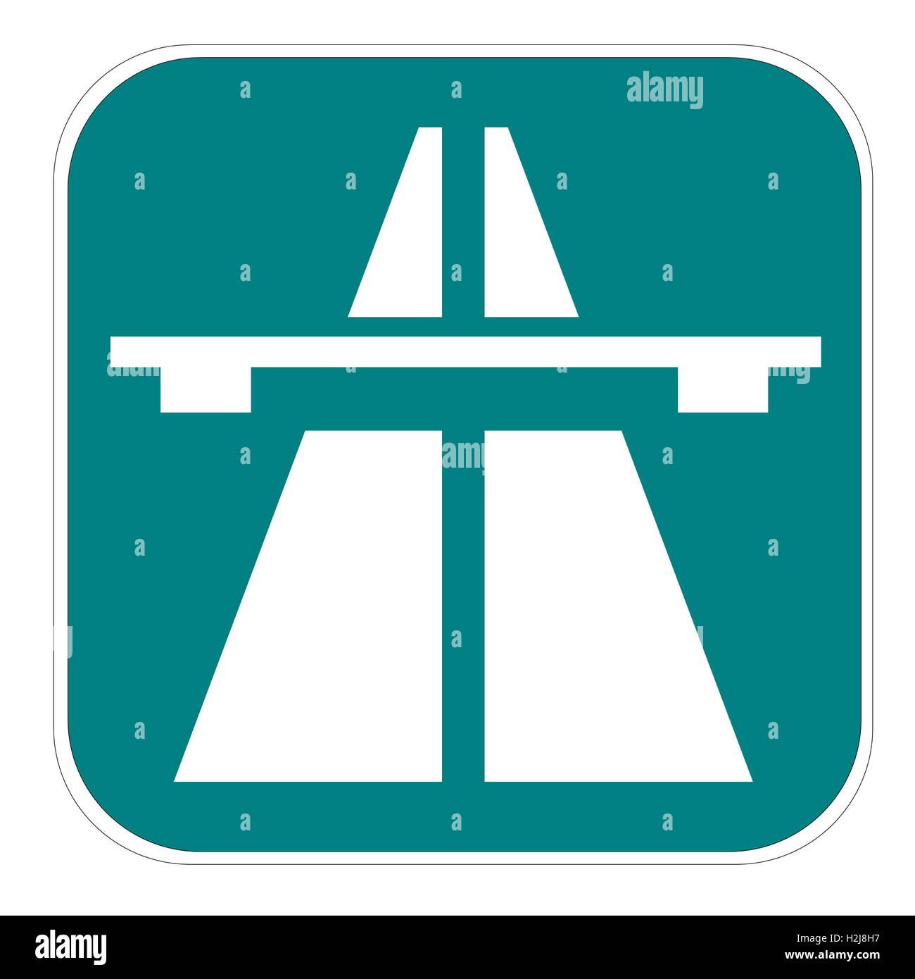Swiss highway icon Stock Photo