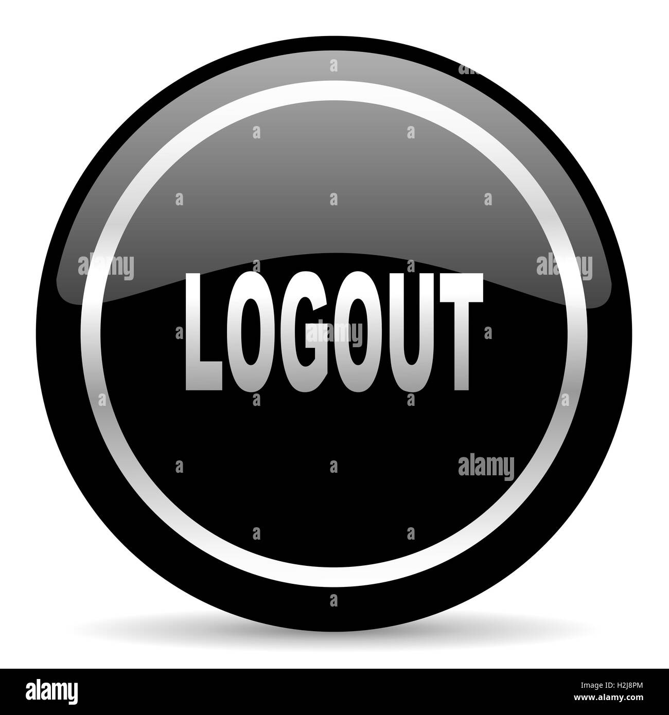 Logout icon Black and White Stock Photos & Images - Alamy