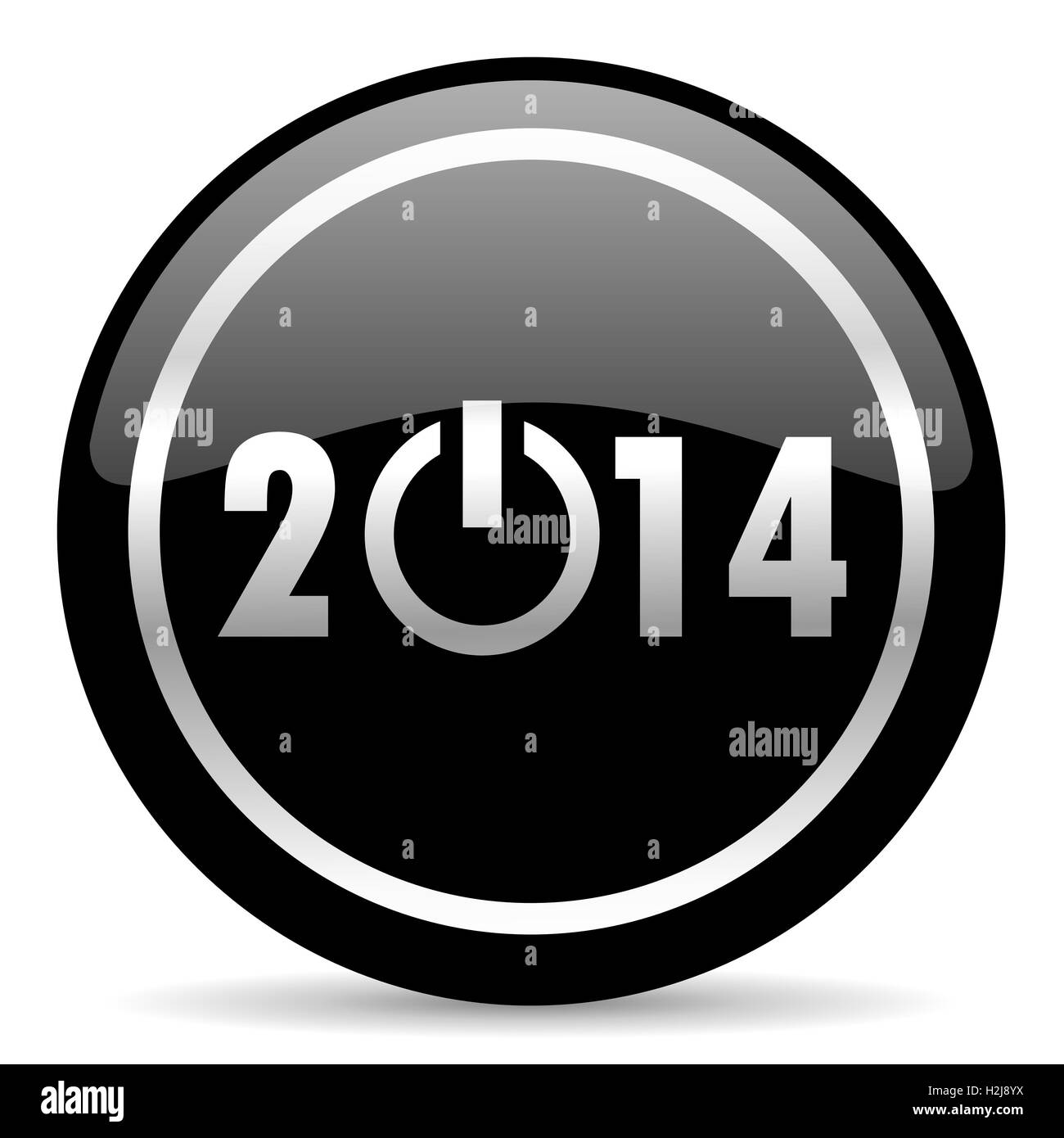 year 2014 icon Stock Photo