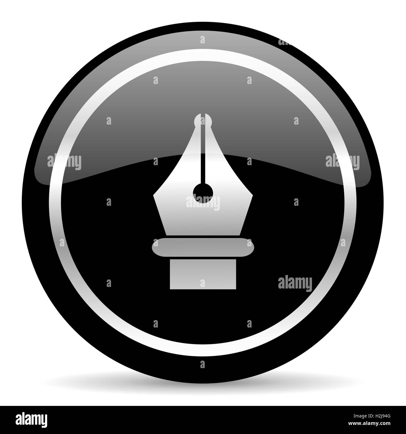 Pen icon Black and White Stock Photos & Images - Alamy