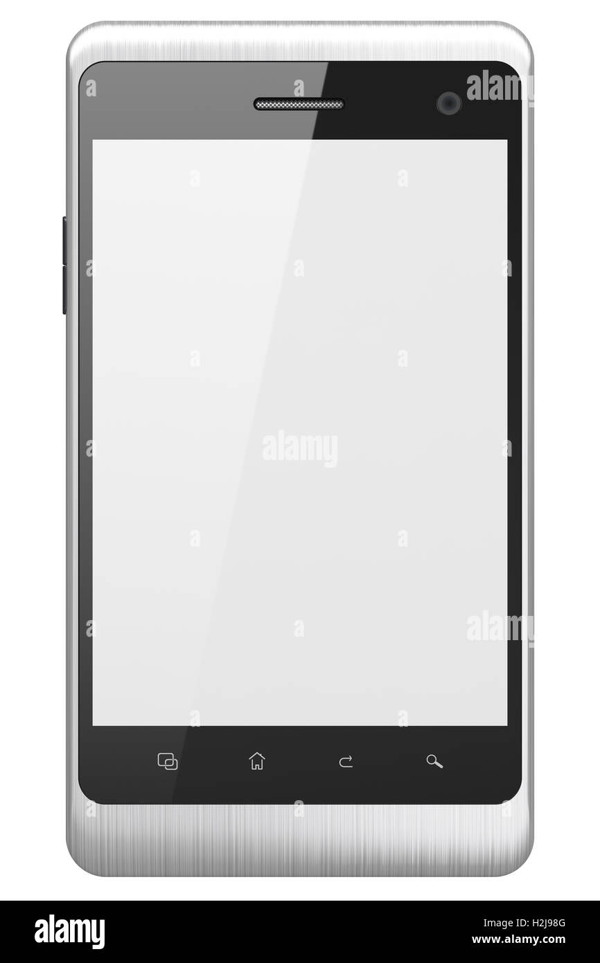 Beautiful smartphone on white background. Generic mobile smart phone Stock Photo