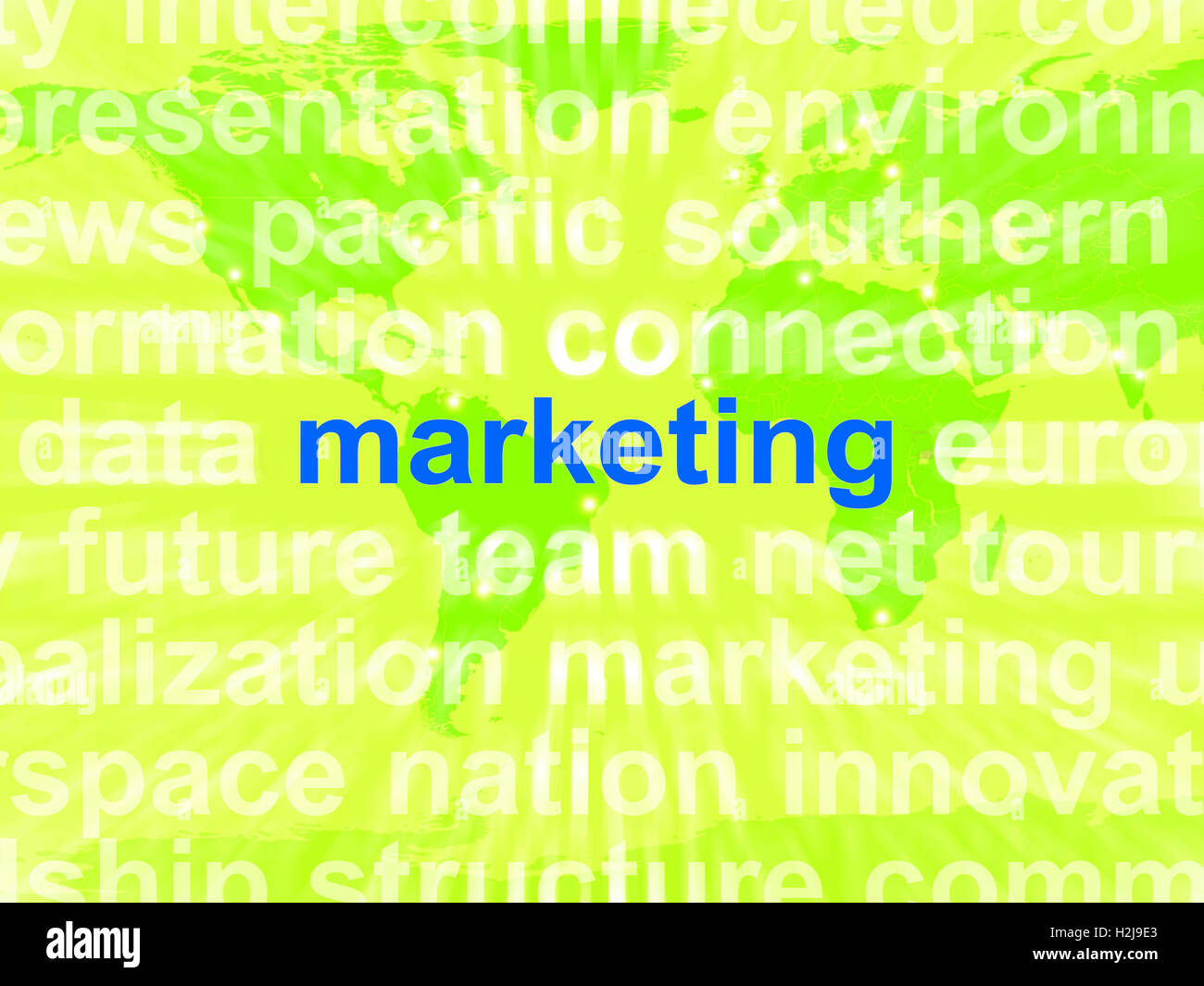 Marketing In Word Cloud Means Market Advertising Sales Stock Photo Alamy