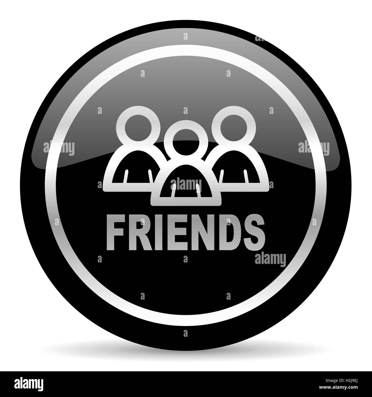 Friends icon Black and White Stock Photos & Images - Alamy