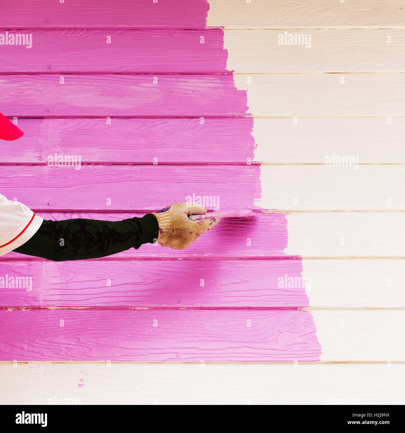 Pink color painting wall Stock Photo - Alamy