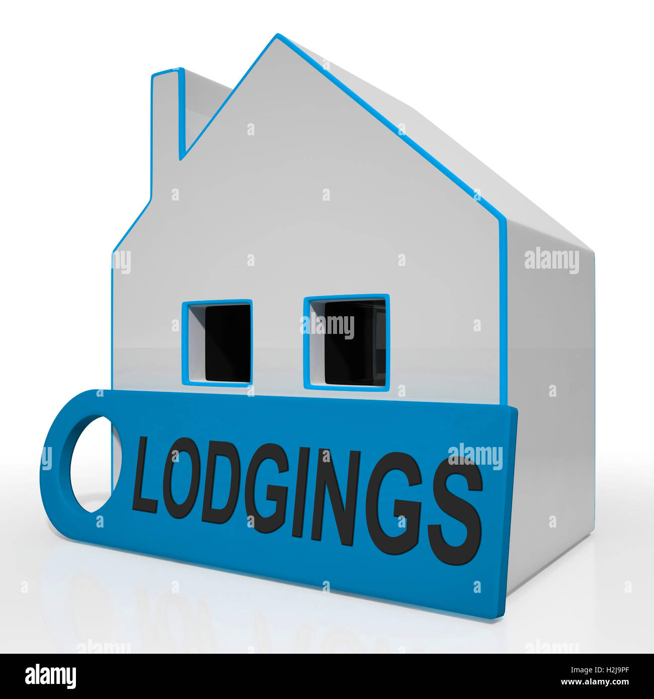 Lodgings House Means Room Or Apartment Available Stock Photo
