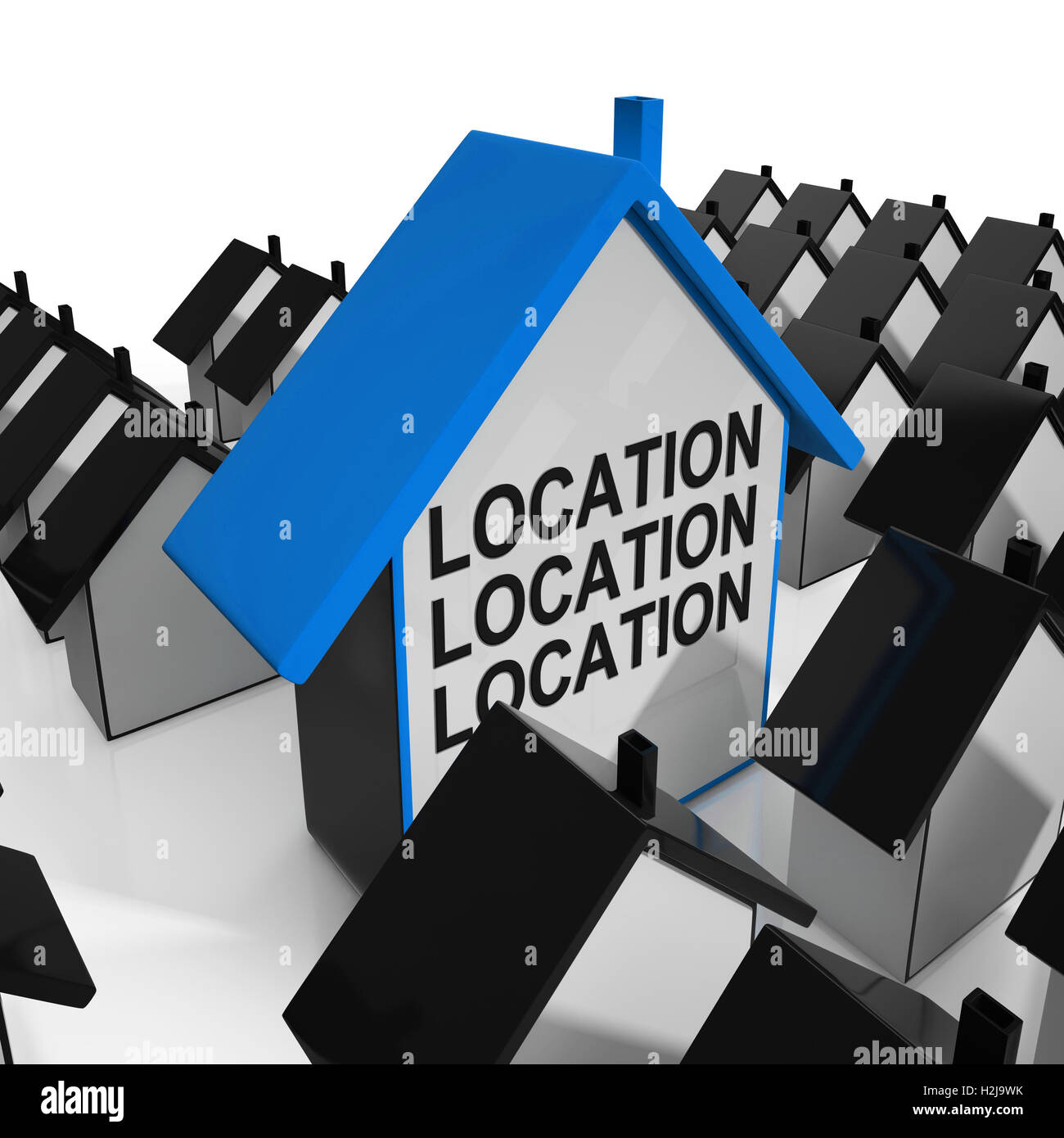 Location Location Location House Means Situated Perfectly Stock Photo