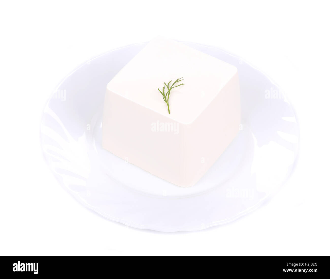 Feta cheese on plate Stock Photo Alamy
