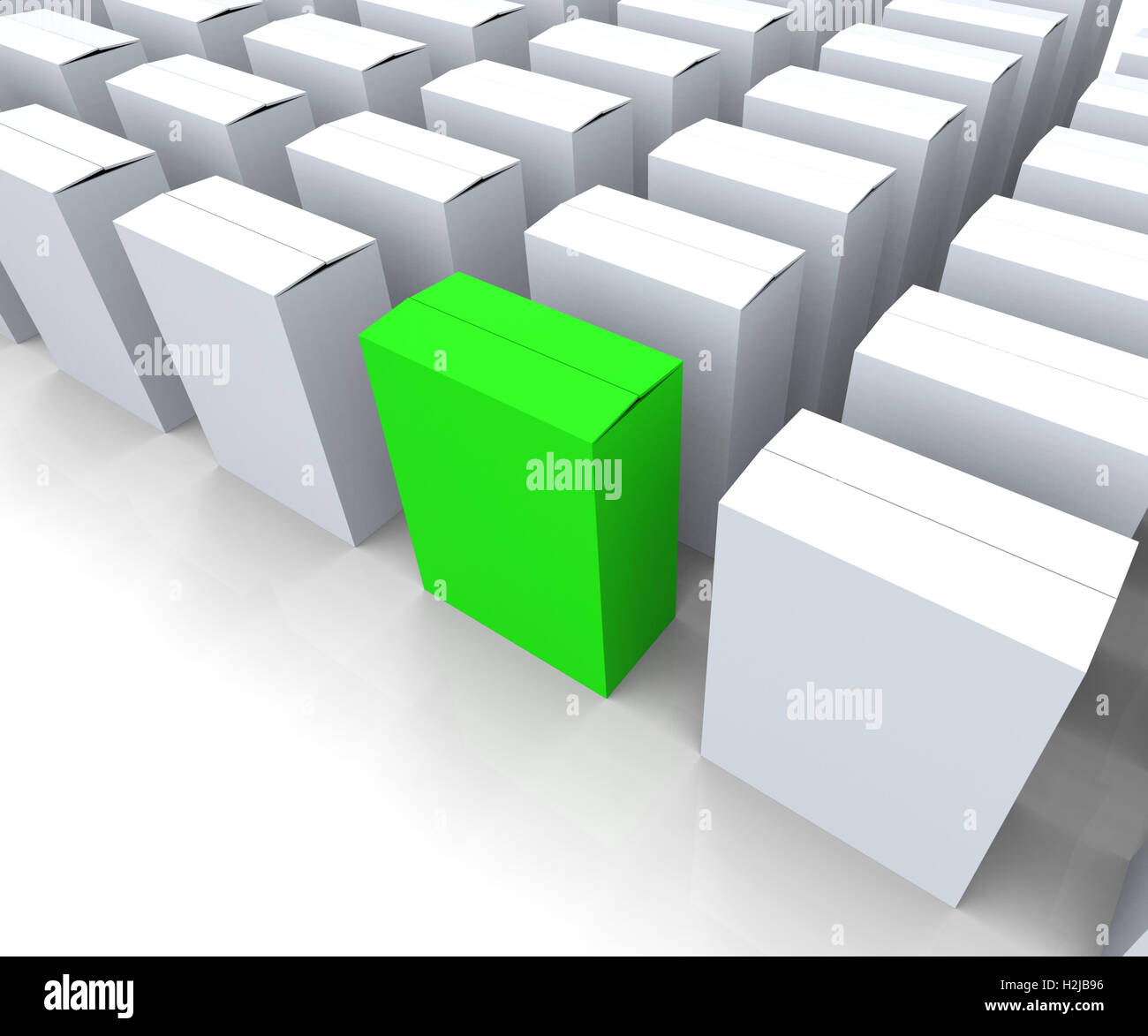 Blank Box Copyspace Means Stand Out Leader Or Individual Stock Photo ...