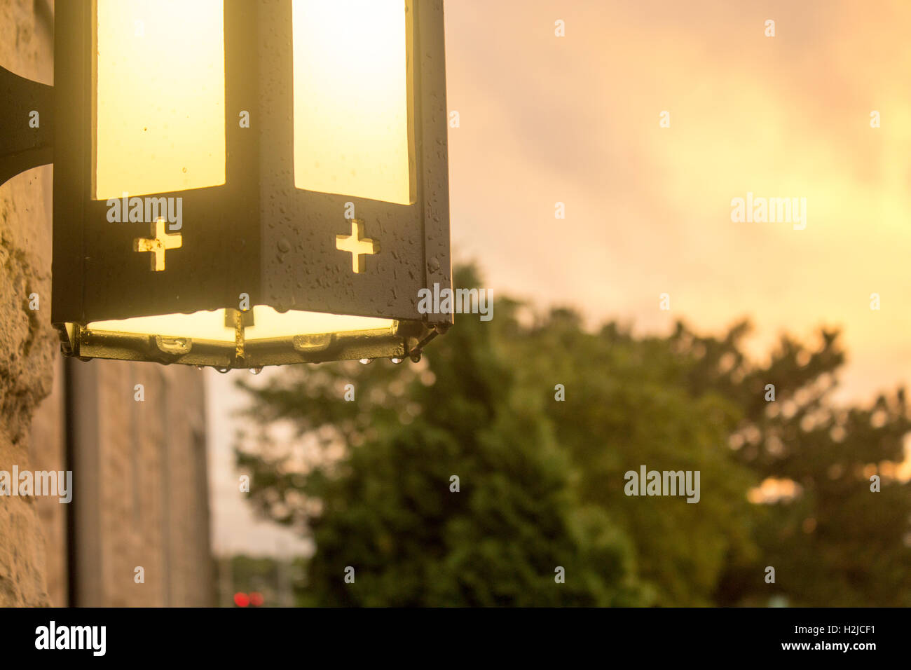 Natural and Artificial light beautifully blended together during a warm