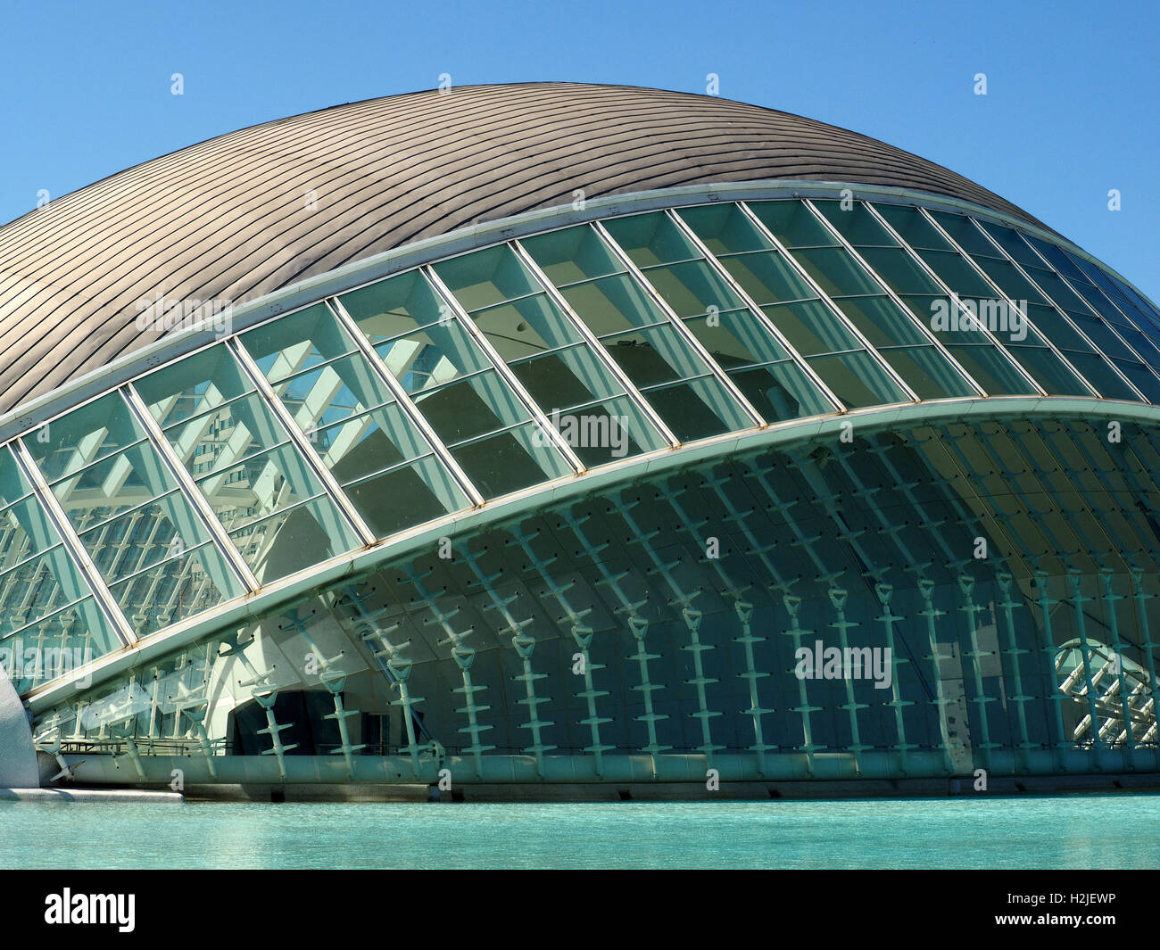 dome at Arts & Sciences Centre Center Valencia with metal and glass