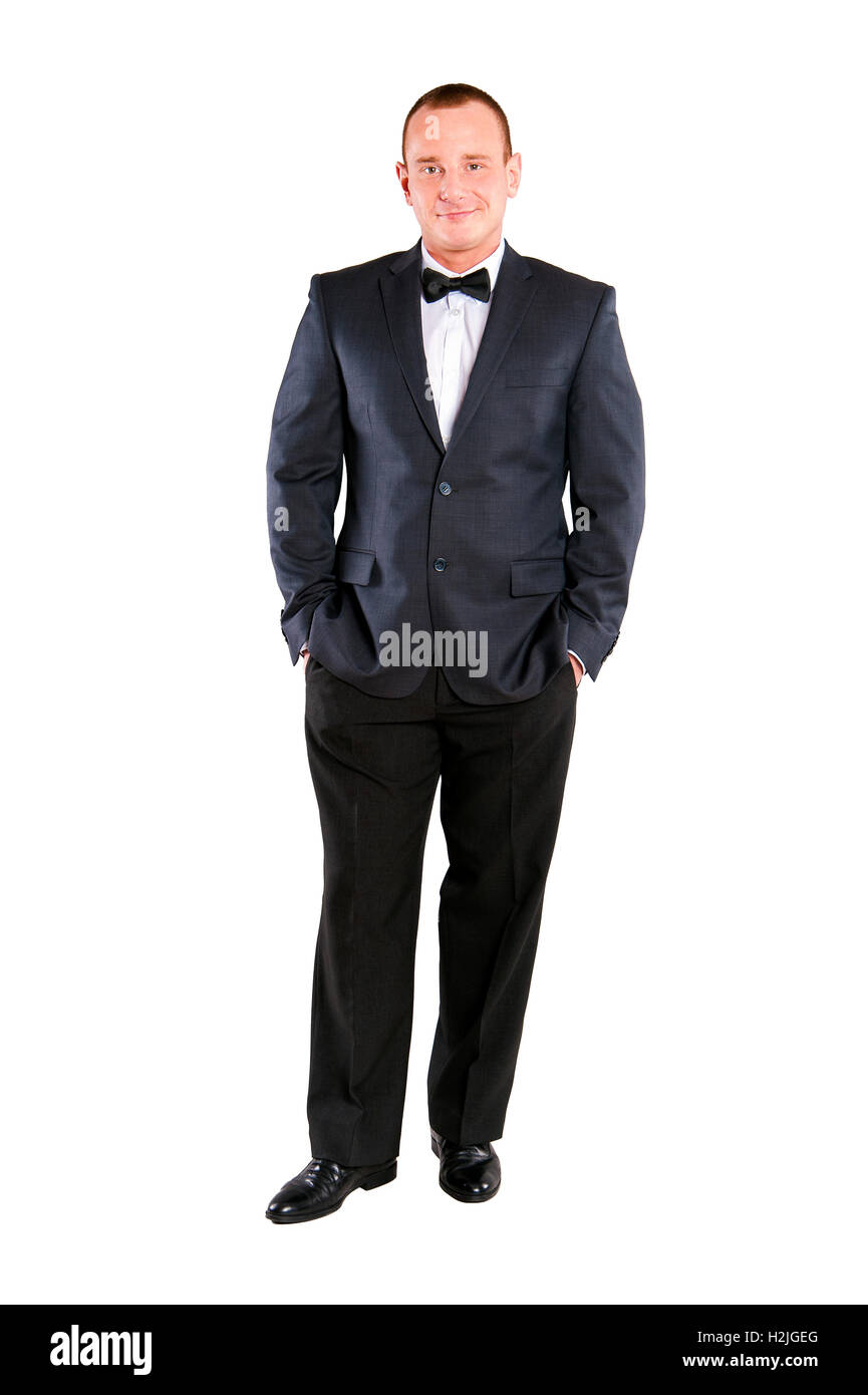 Young businessman in suit over white background smiling Stock Photo - Alamy