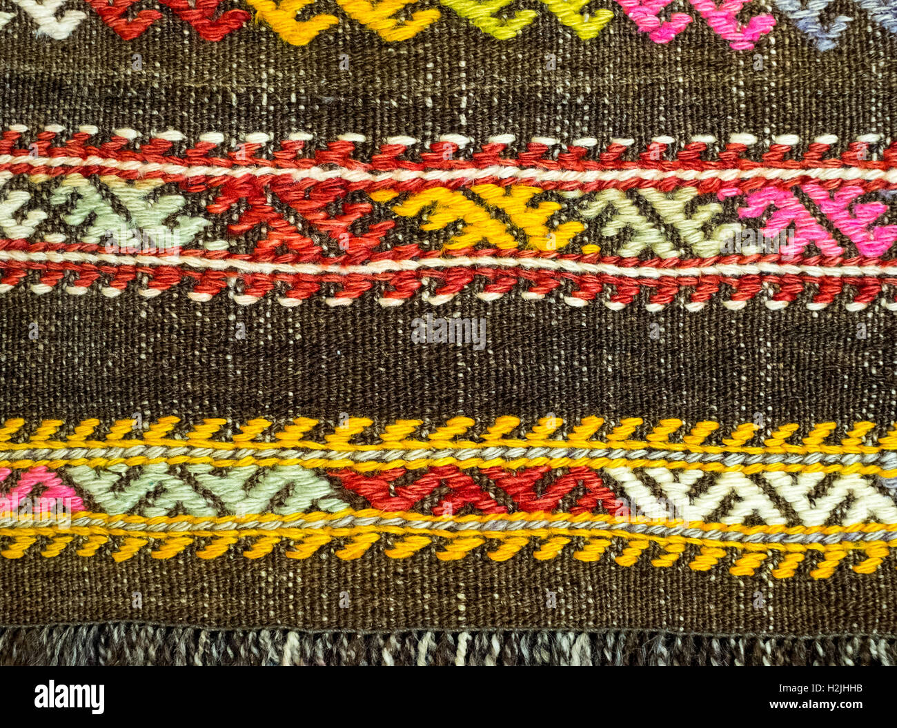 closeup of a handmade carpet design detail Stock Photo