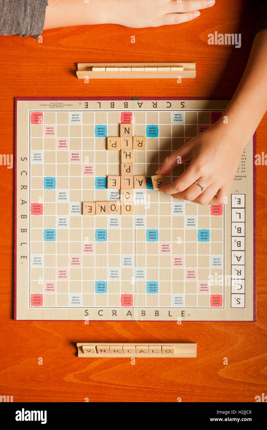 Hand scrabble game hires stock photography and images Alamy