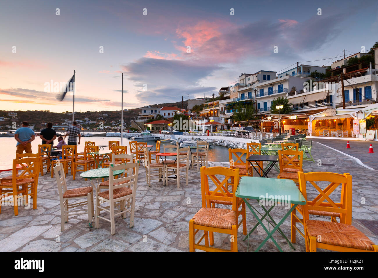 Batsi village on the coast of Andros island in Greece Stock Photo Alamy