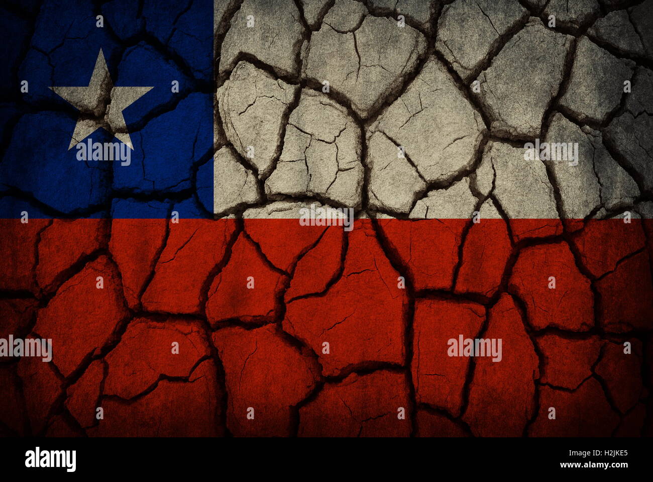 Chile flag painted on cracked soil Stock Photo - Alamy