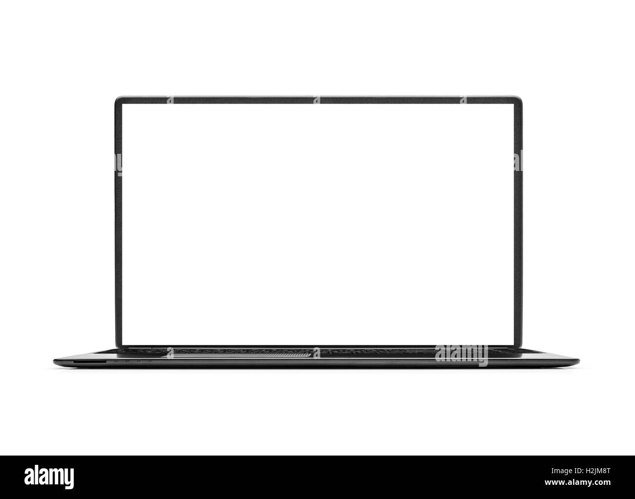 Laptop isolated on white background with clipping path. Stock Photo