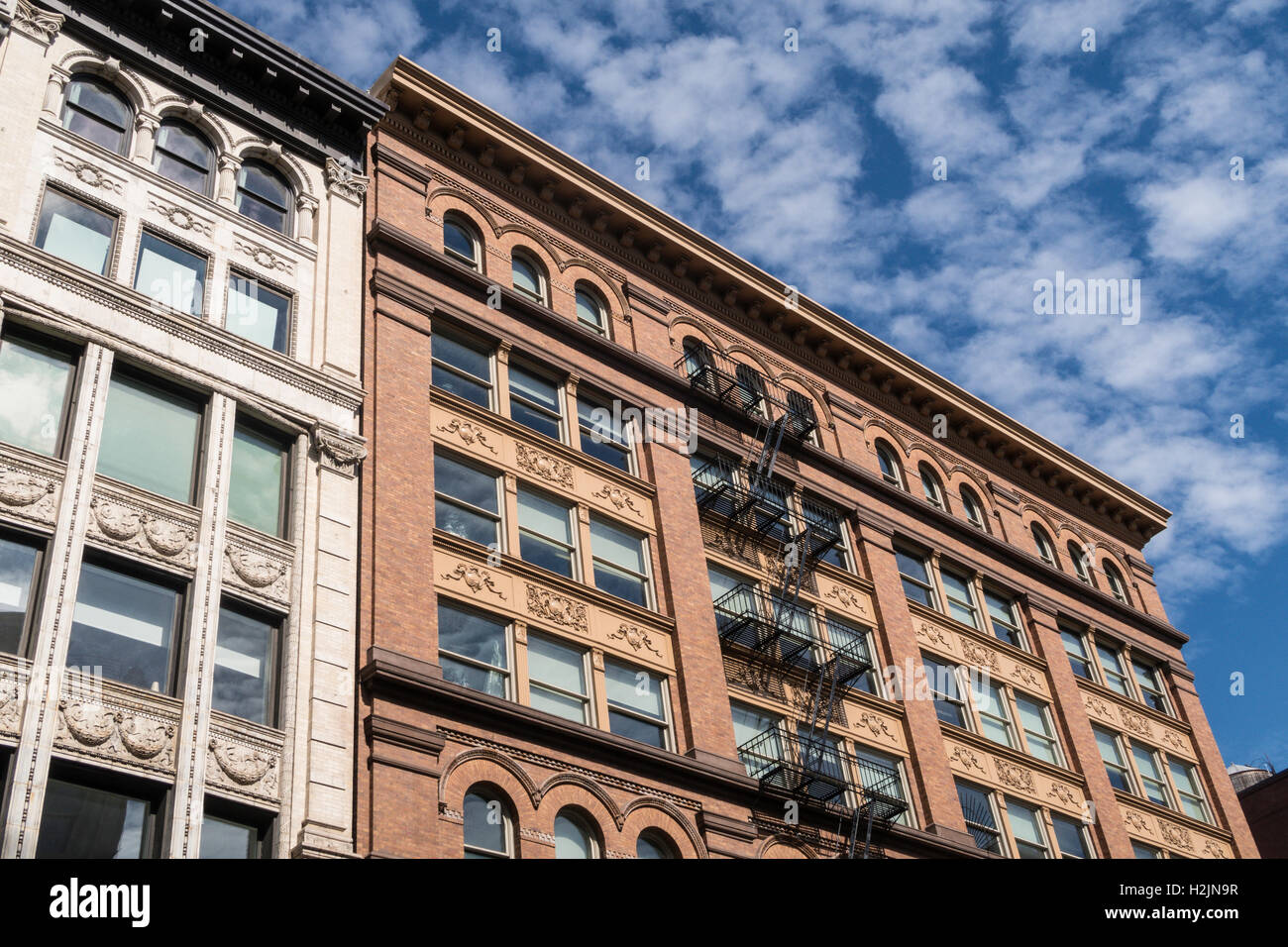 Architecture, SoHo Cast Iron Historic District, NYC Stock Photo