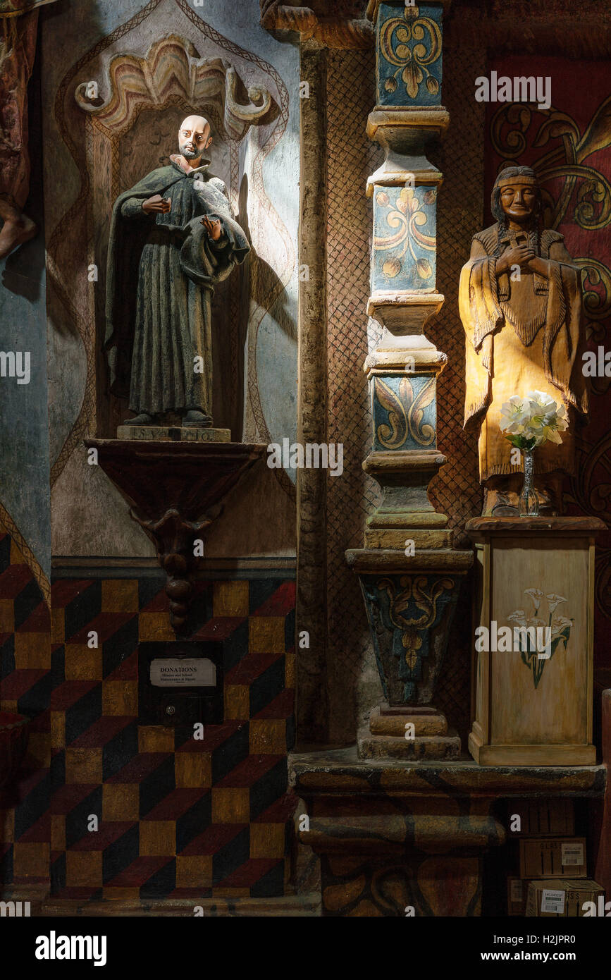 Inside a Catholic church in Tuscon, Arizona Stock Photo