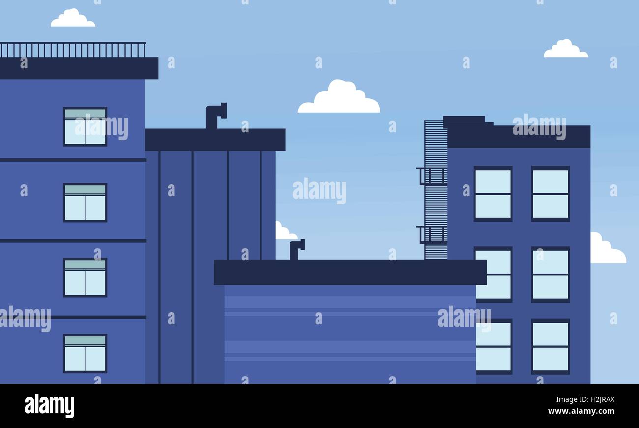 Buildings landscape skyline of vector art Stock Vector Image & Art - Alamy