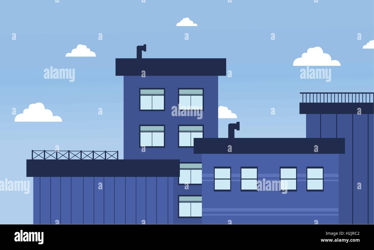 City buildings of flat vector illustration Stock Vector Image & Art - Alamy