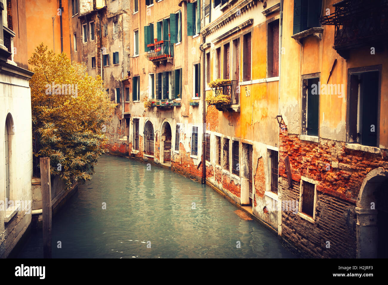 Narrow river in fall hi-res stock photography and images - Alamy