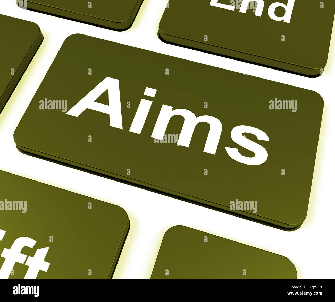 Aims Key Shows Targeting Purpose And Aspiration Stock Photo