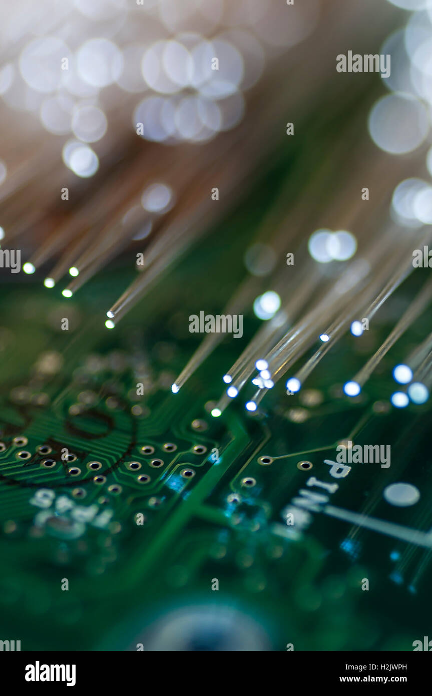 Line. Optical fiber picture with details and light effects. tech Stock ...
