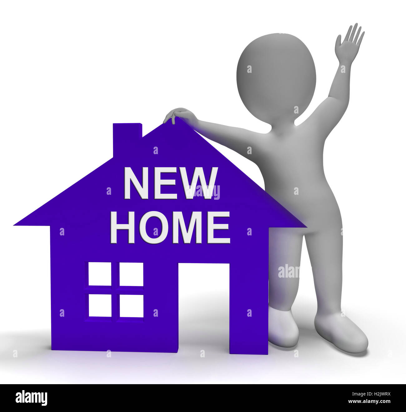 New Home House Shows Buying Property And Moving In Stock Photo Alamy