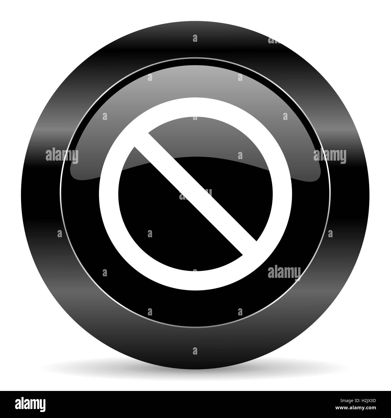 Denied symbol circle icon Black and White Stock Photos & Images Alamy
