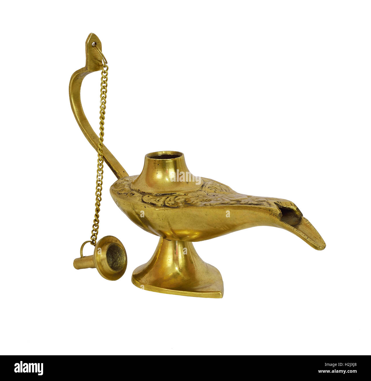 Gold genie lamp Stock Photo - Alamy