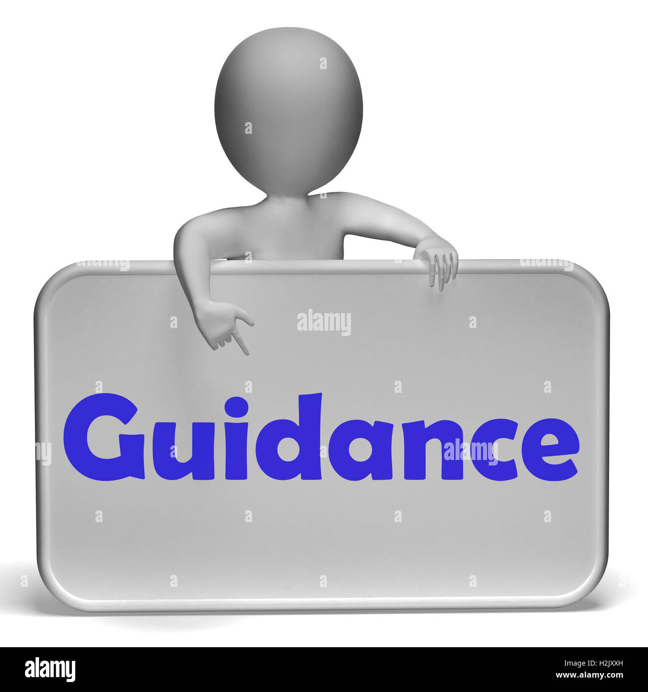 Guidance Sign Shows Instruction Direction And Support Stock Photo Alamy