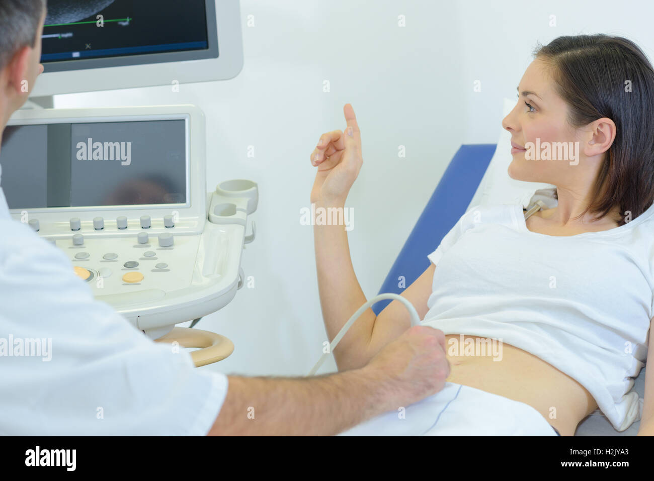 expectant mother having an ultrasound Stock Photo