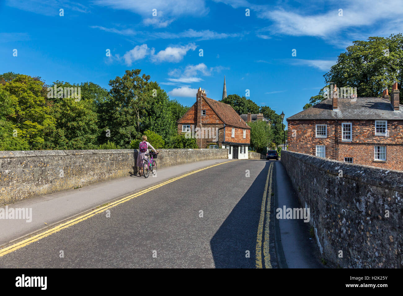 England Wiltshire Salisbury St Nicholas Road Bridge over the River Avon