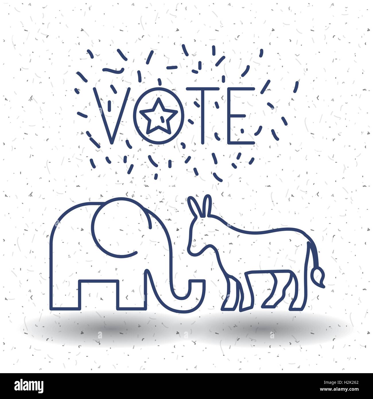 Isolated Donkey and elephant of vote concept Stock Vector Image & Art