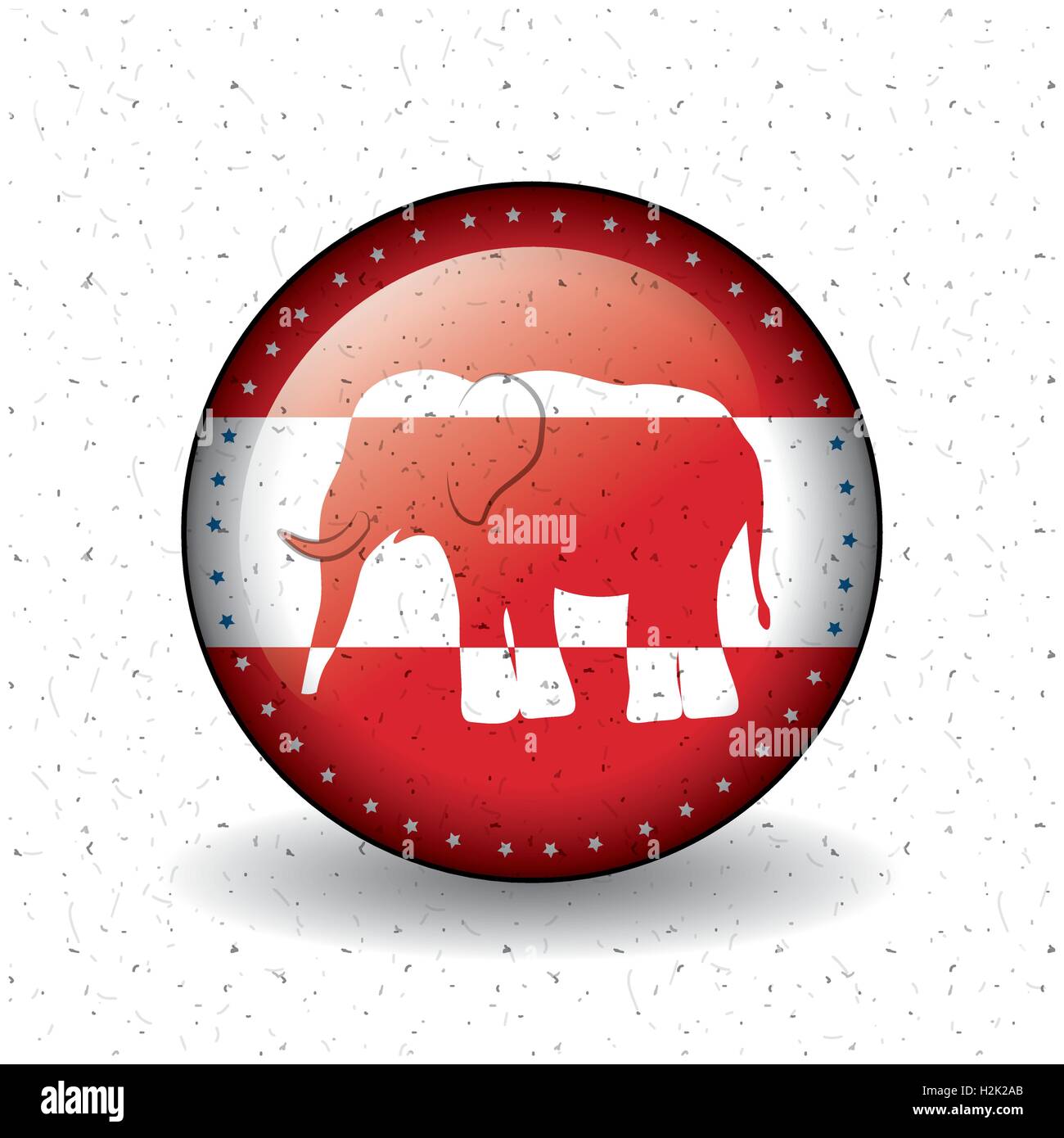 Isolated elephant button of vote concept Stock Vector Image & Art - Alamy