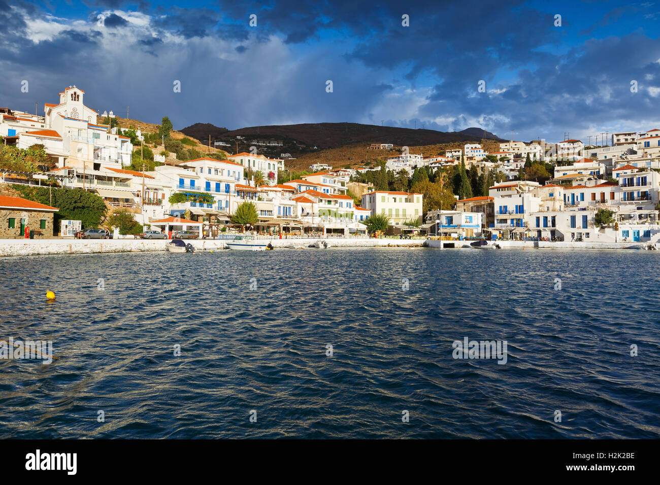 Batsi village on the coast of Andros island in Greece Stock Photo Alamy