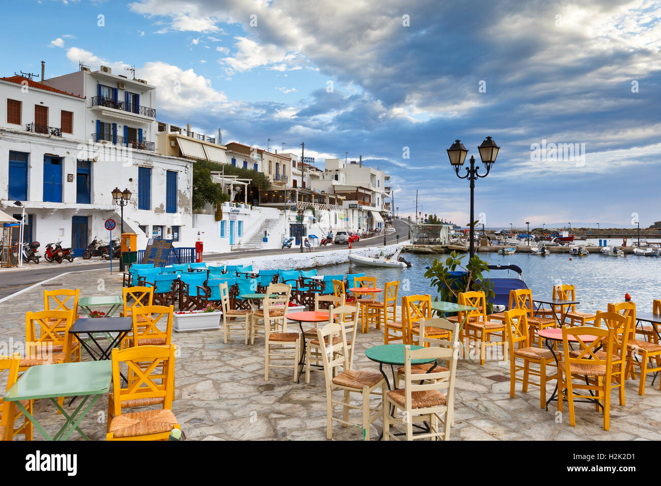 Batsi village on the coast of Andros island in Greece Stock Photo Alamy