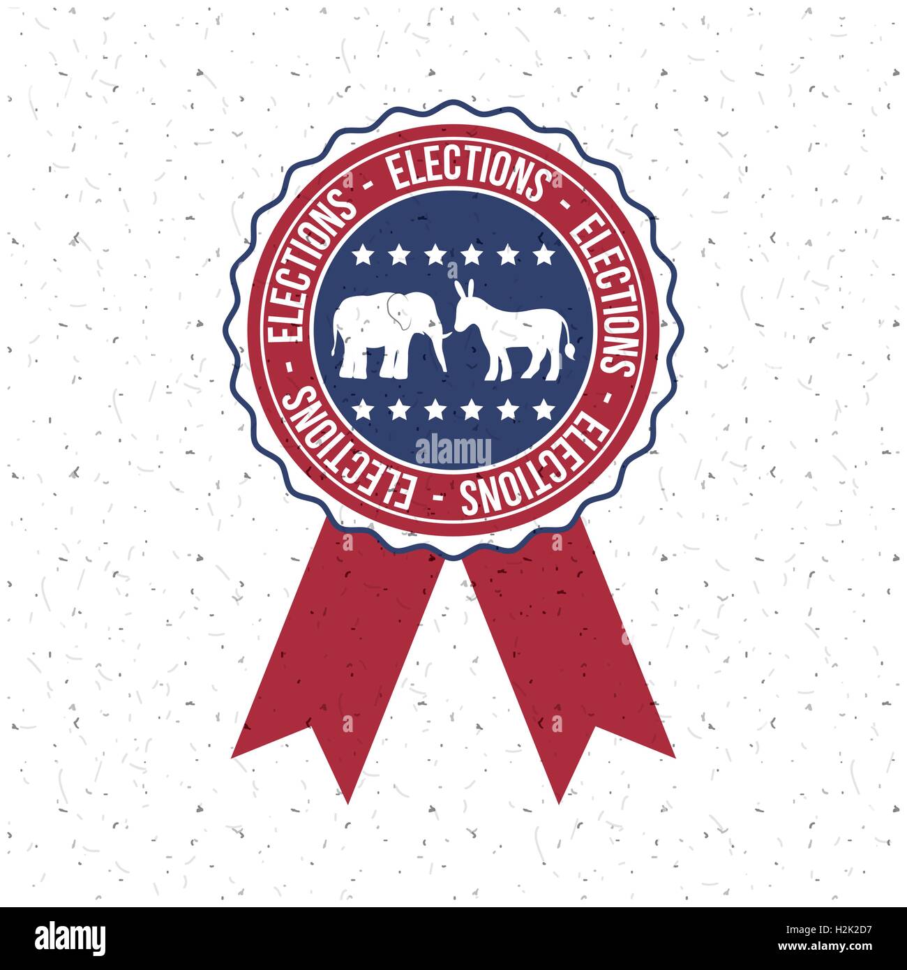 Isolated Donkey and elephant button of vote concept Stock Vector Image ...