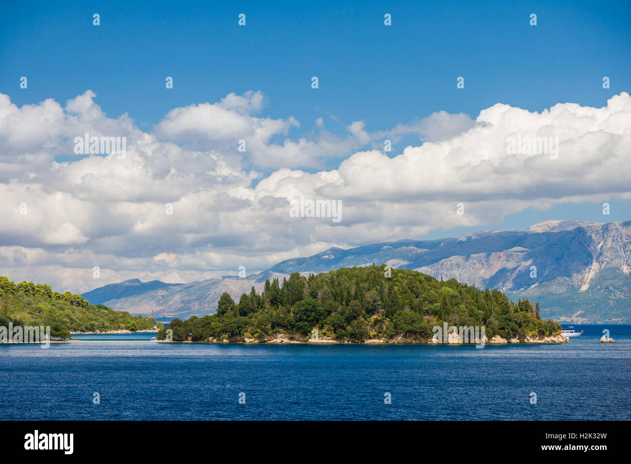 The Skorpios island in Nidri Lefkada Greece Stock Photo