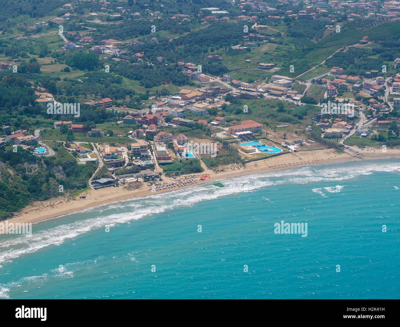 Aerial view of the island of Corfu in Greece Stock Photo - Alamy