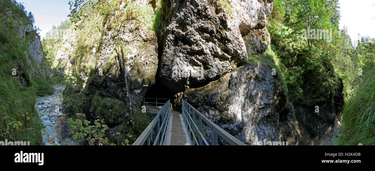 Berchtesgaden, National, Park, Marktschellenberg, Almbach, klamm, Gorge, Canyon, Bavaria, Germany, Europe, landscape, geology, s Stock Photo