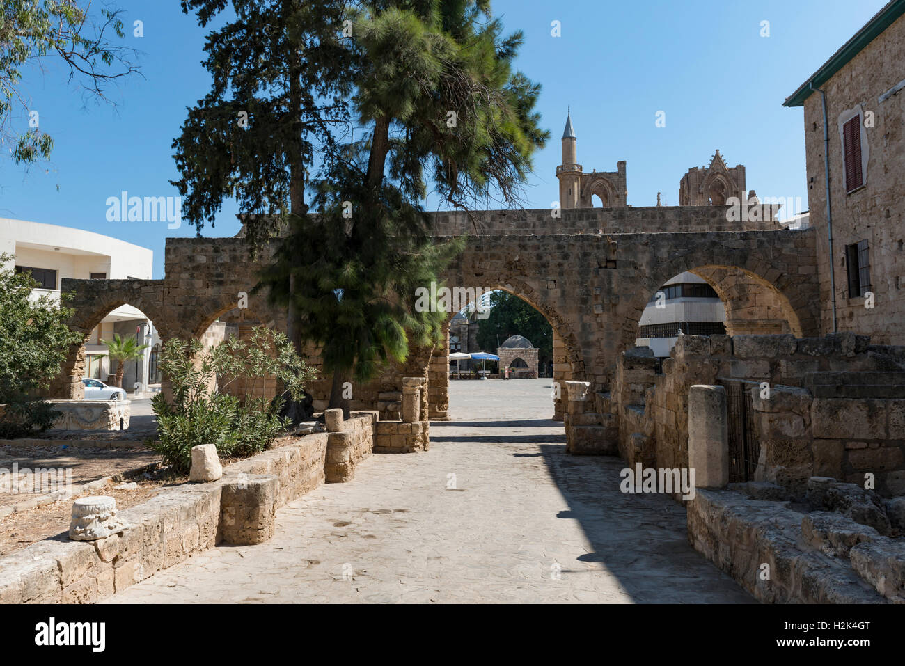 Royal Palace Gate, Gazimağusa, Cyprus Stock Photo