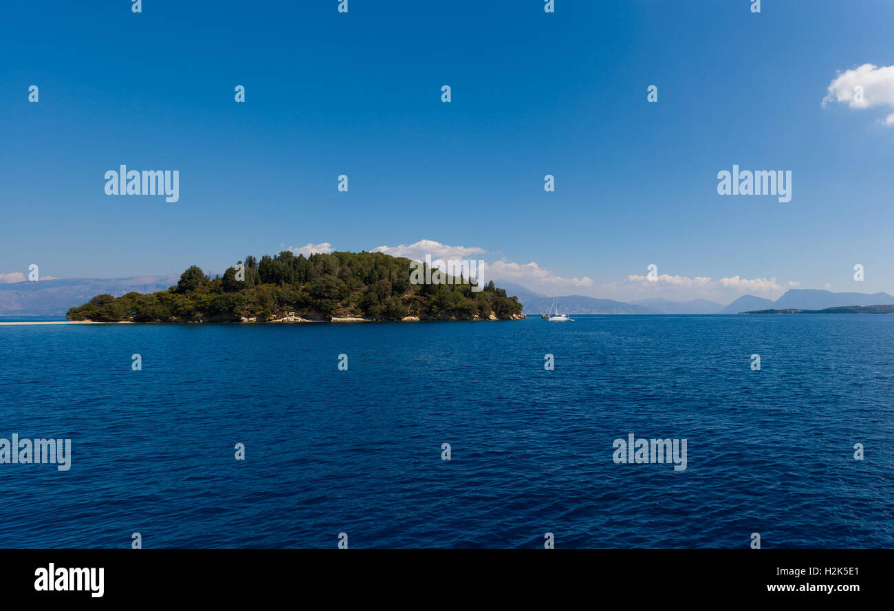 The Scorpios island in Nidri Lefkada Greece Stock Photo