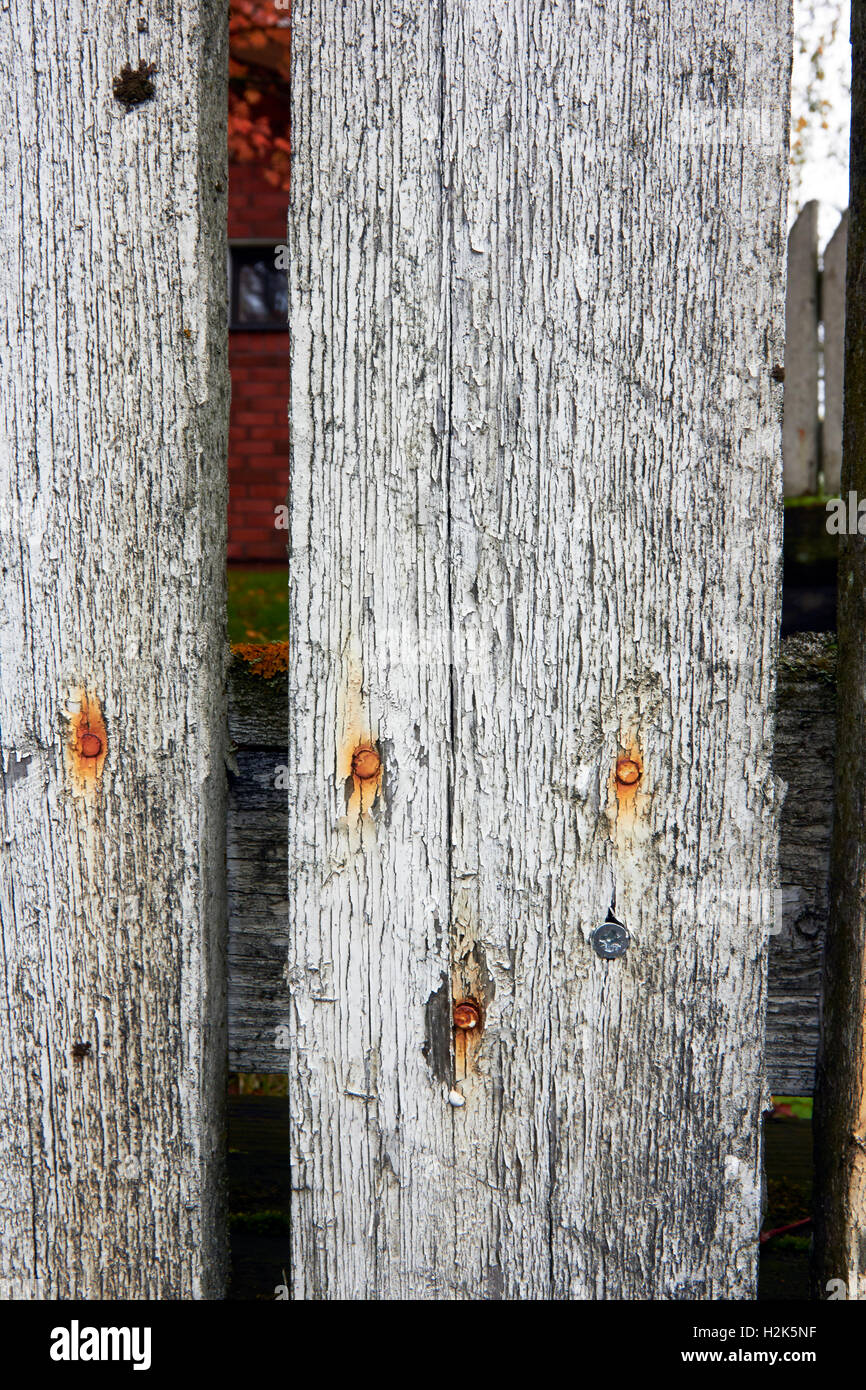 old picket fence Stock Photo