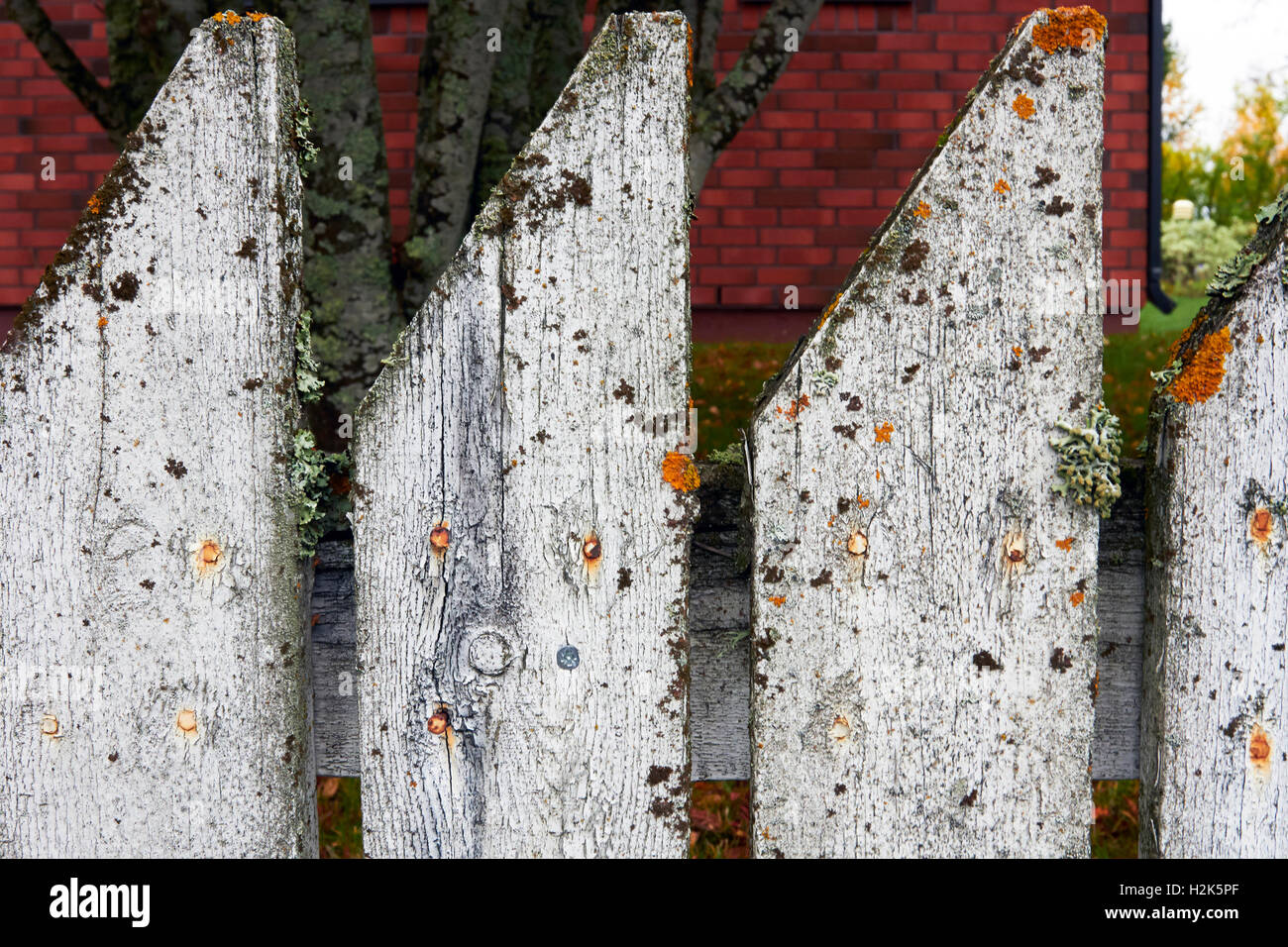 old picket fence Stock Photo