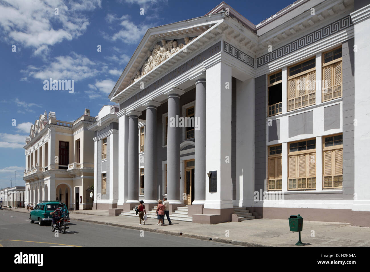 University, Colegio San Lorenzo, historic city centre, Cienfuegos, Cienfuegos Province, Cuba Stock Photo