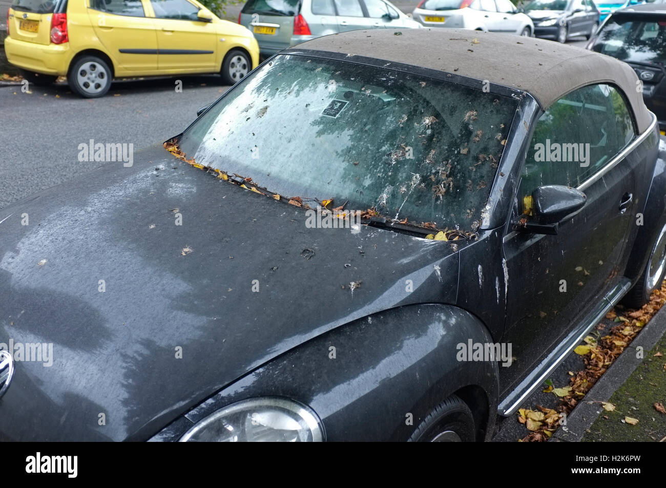 Dirty car in Falmouth, UK Stock Photo